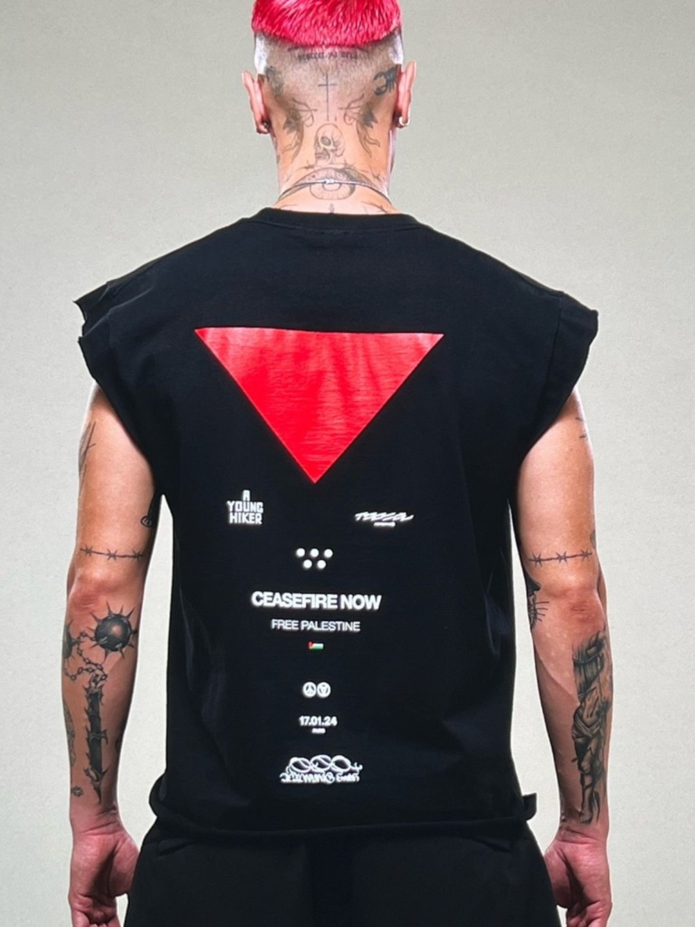 Acronym Free Palestine / Ceasefire Now (x A Young Hiker) Ltd. Edition T